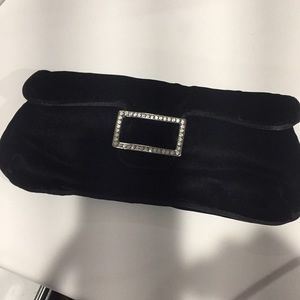 Cole Haan black evening bag clutch velvet